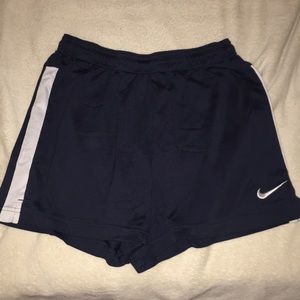 Navy Nike soccer shorts